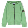 Felpa bambino Stone Island verde chiaro in cotone