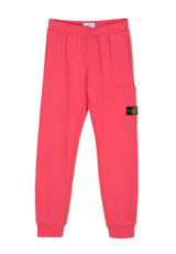 Stone Island pantalone sportivo corallo bambino in cotone