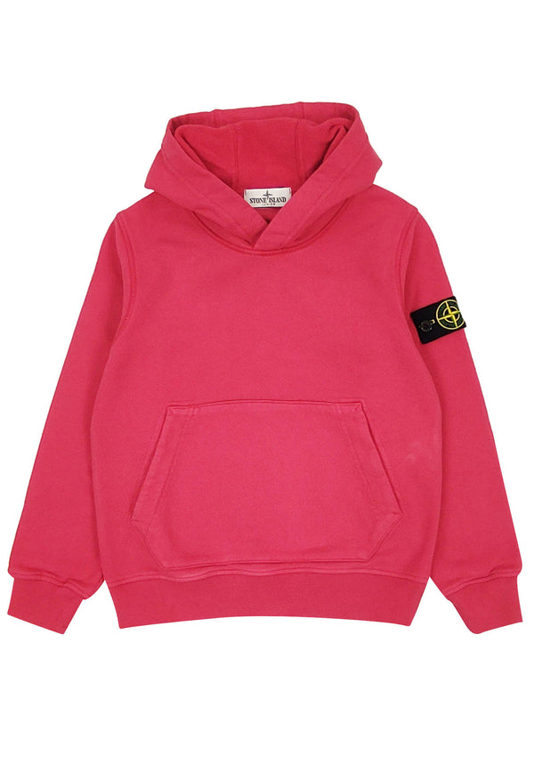 Felpa bambino Stone Island corallo in cotone