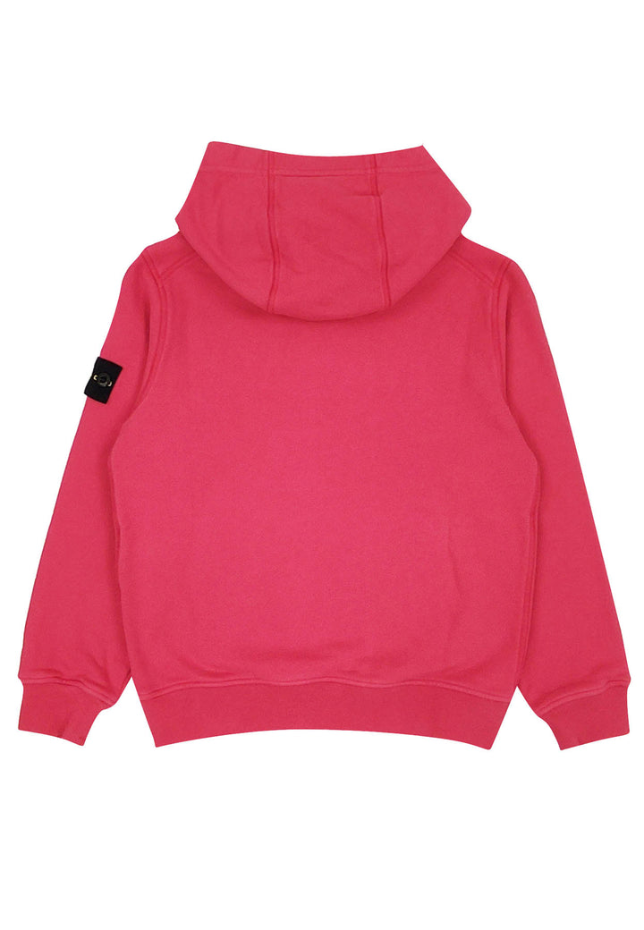 Felpa bambino Stone Island corallo in cotone