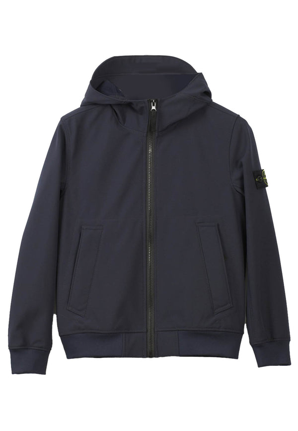 Giubbino bambino Stone Island nero in tessuto tecnico