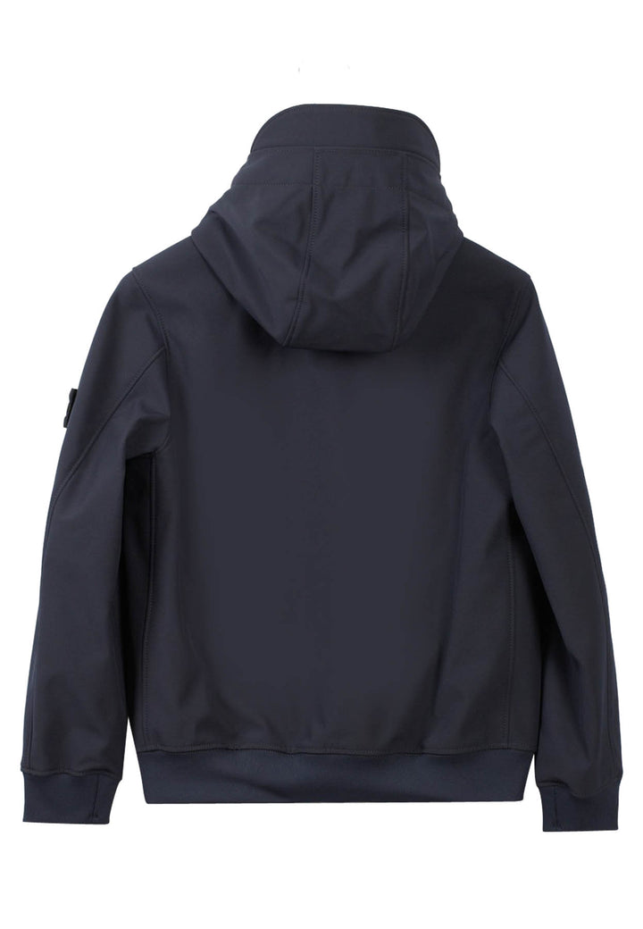 Giubbino bambino Stone Island nero in tessuto tecnico