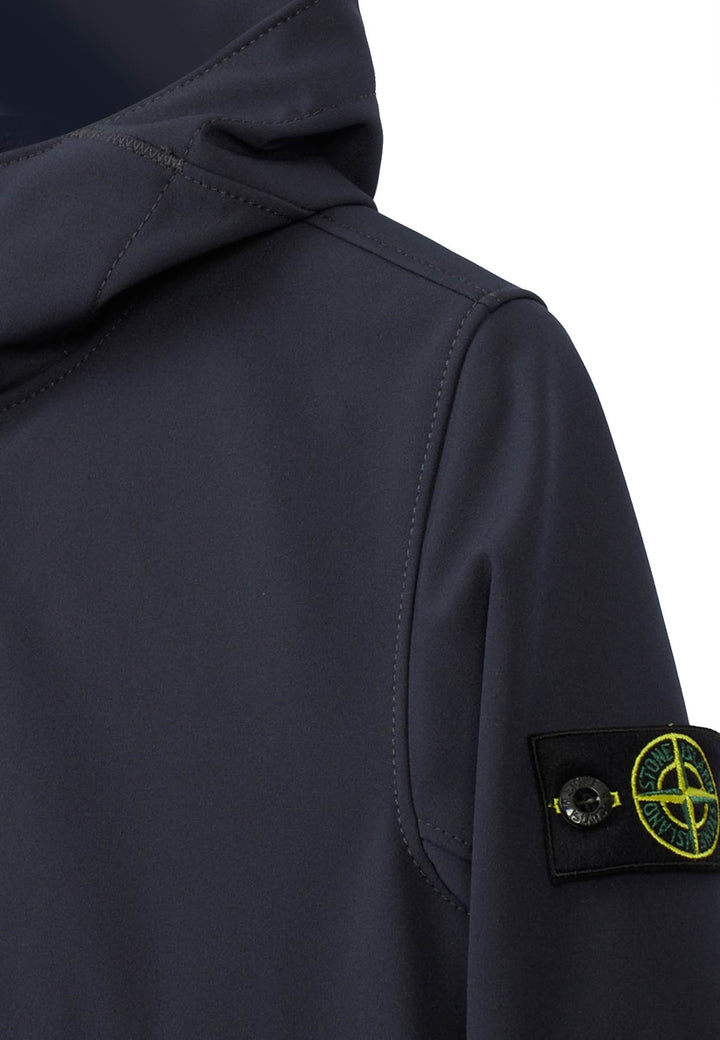Giubbino bambino Stone Island nero in tessuto tecnico
