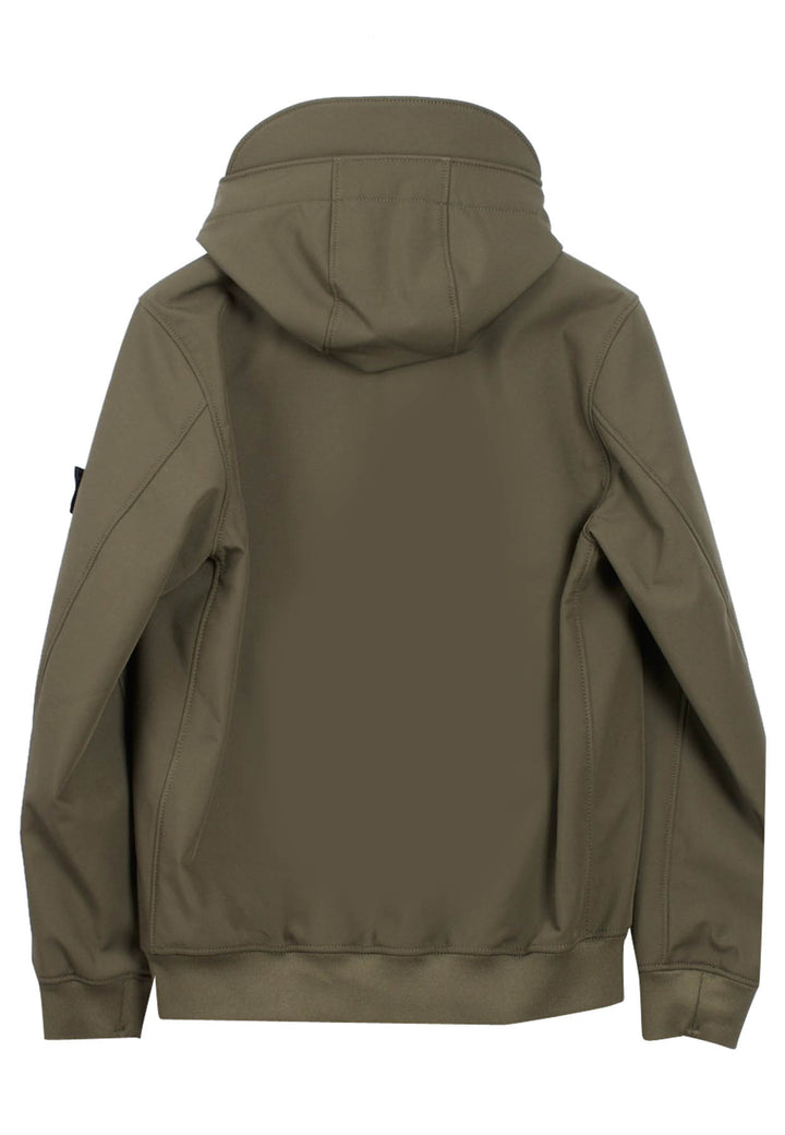Giubbino bambino Stone Island verde in tessuto tecnico