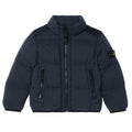 Giubbino bambino Stone Island blu in nylon