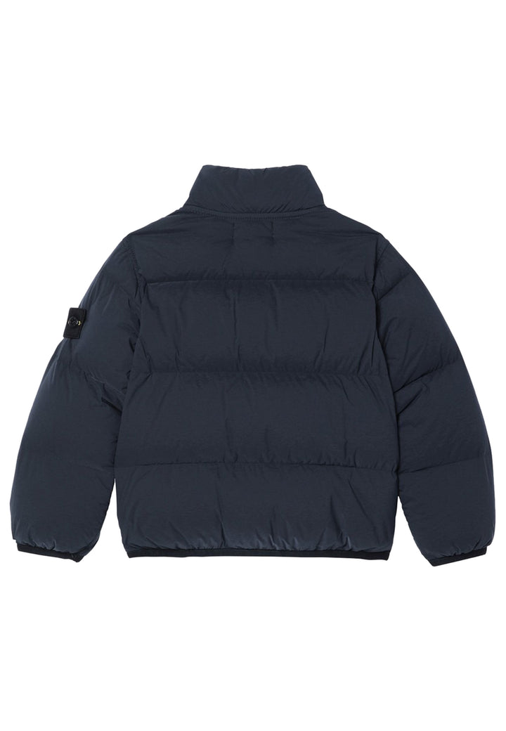 Giubbino bambino Stone Island blu in nylon