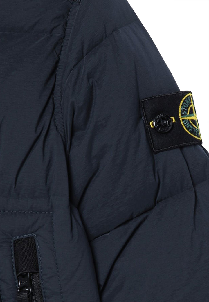 Giubbino bambino Stone Island blu in nylon