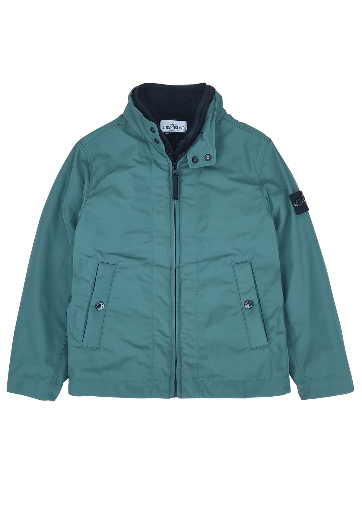 Giubbino bambino Stone Island verde in tessuto tecnico