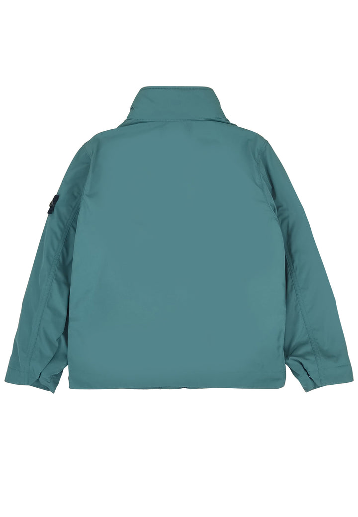 Giubbino bambino Stone Island verde in tessuto tecnico