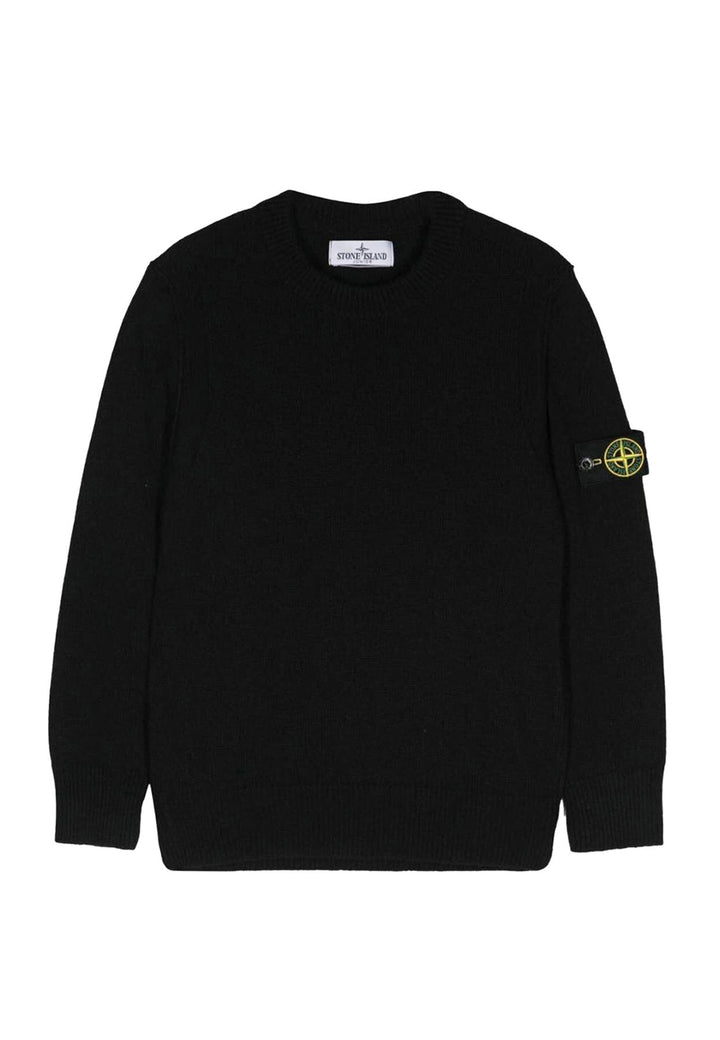 Maglia bambino Stone Island nero in lana