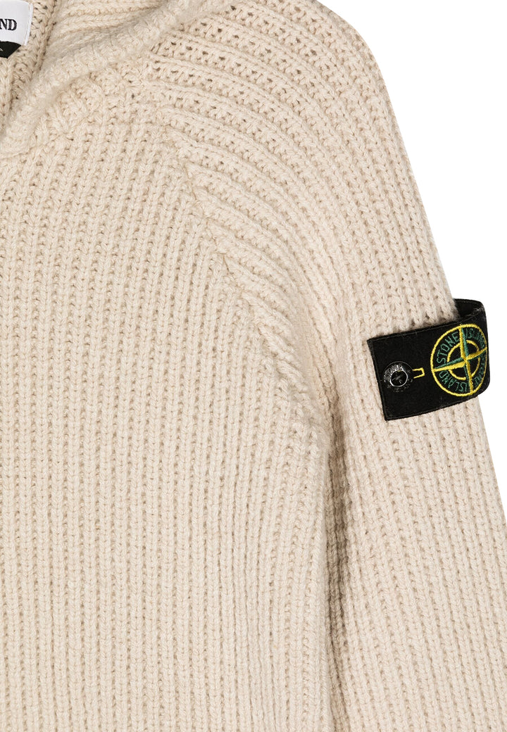 Maglia bambino Stone Island beige in lana
