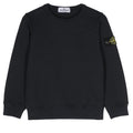 Felpa bambino Stone Island blu in cotone