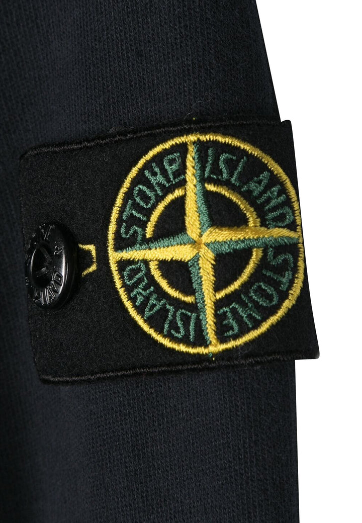 Felpa bambino Stone Island blu in cotone