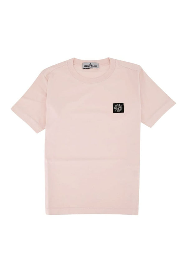 T-shirt bambino Stone Island rosa in cotone