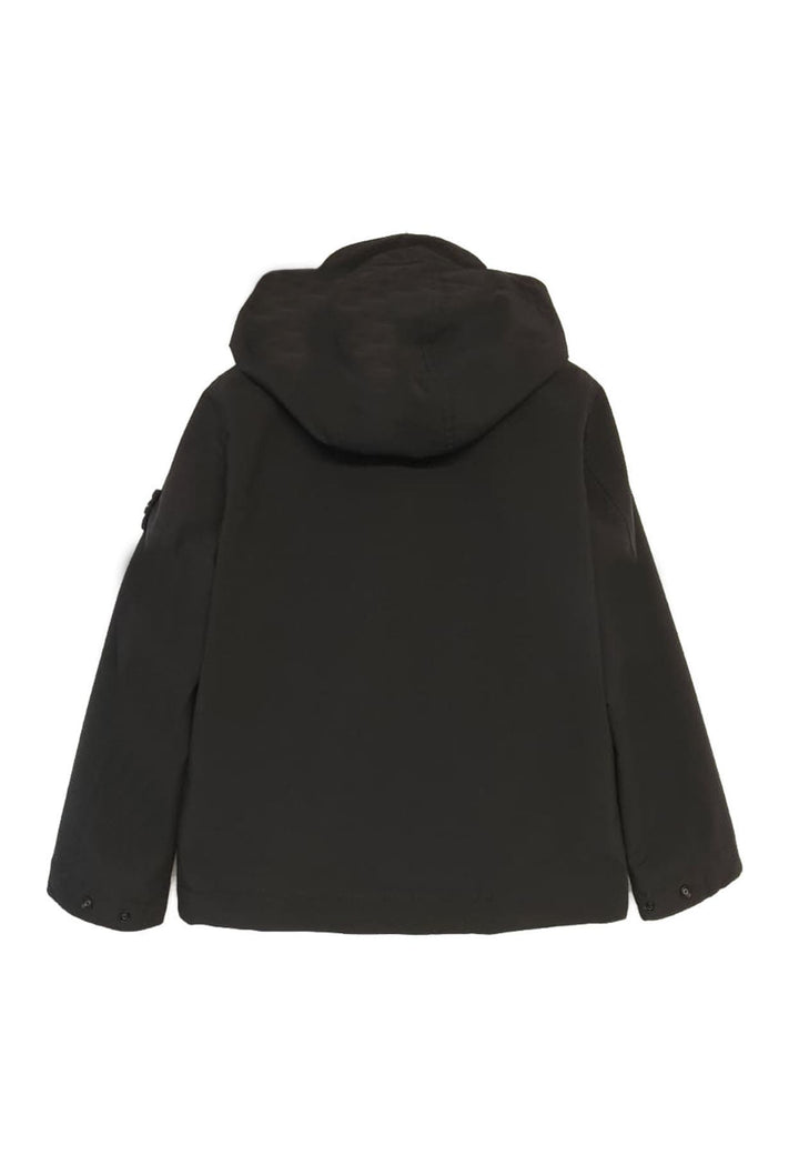 Giubbino bambino Stone Island nero in tessuto tecnico