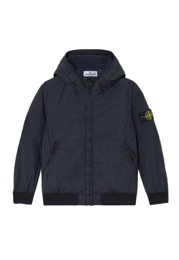 Giubbino bambino Stone Island blu in nylon