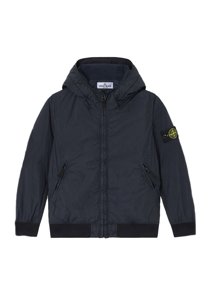 Giubbino bambino Stone Island blu in nylon