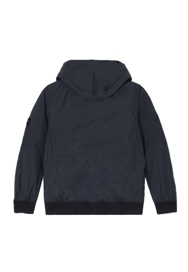 Giubbino bambino Stone Island blu in nylon