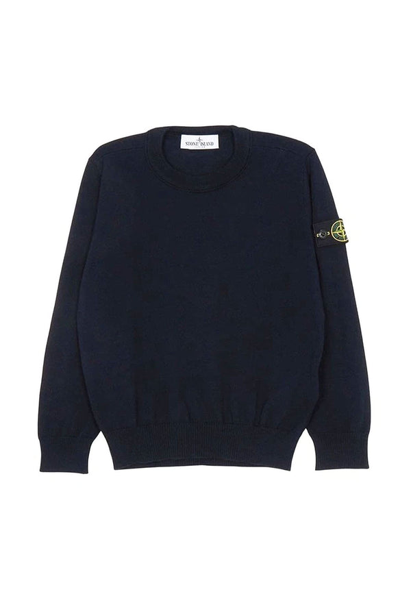 Maglia bambino Stone Island blu in lana
