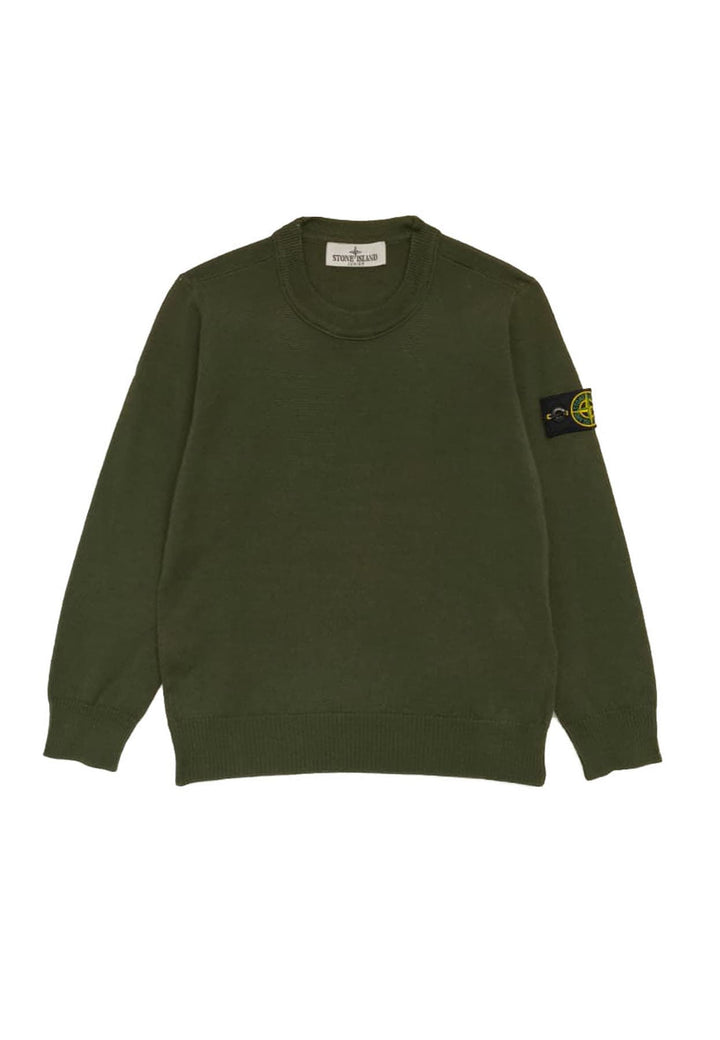 Maglia bambino Stone Island verde in lana