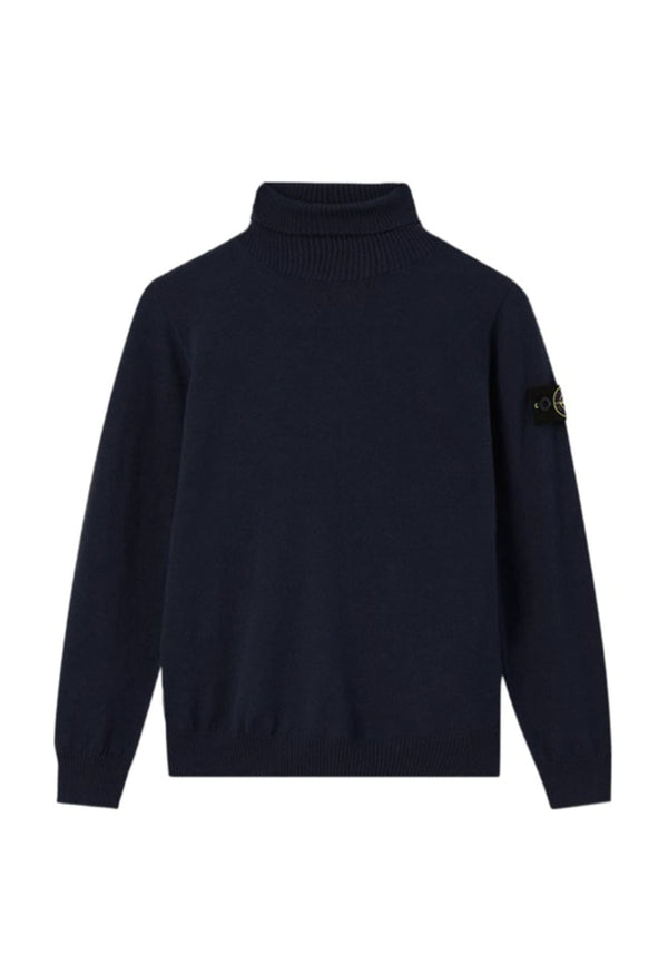 Maglia bambino Stone Island blu navy in lana