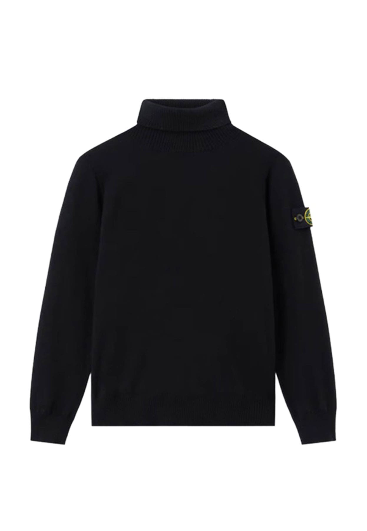 Maglia bambino Stone Island nera in lana