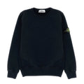 Felpa bambino Stone Island blu in cotone