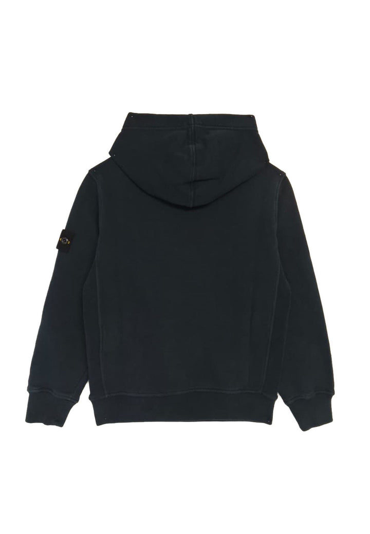 Felpa bambino Stone Island blu in cotone