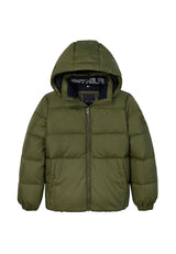 Giubbino bambinoTommy Hilfiger verde in tessuto tecnico