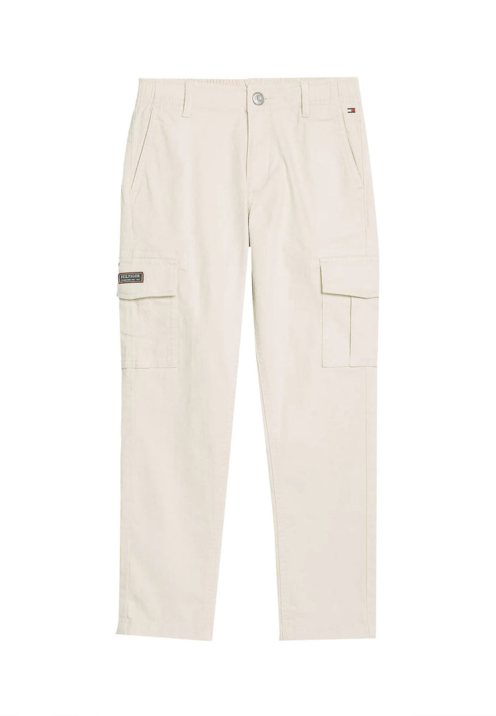 Pantalone bambino Tommy Hilfiger beige in cotone