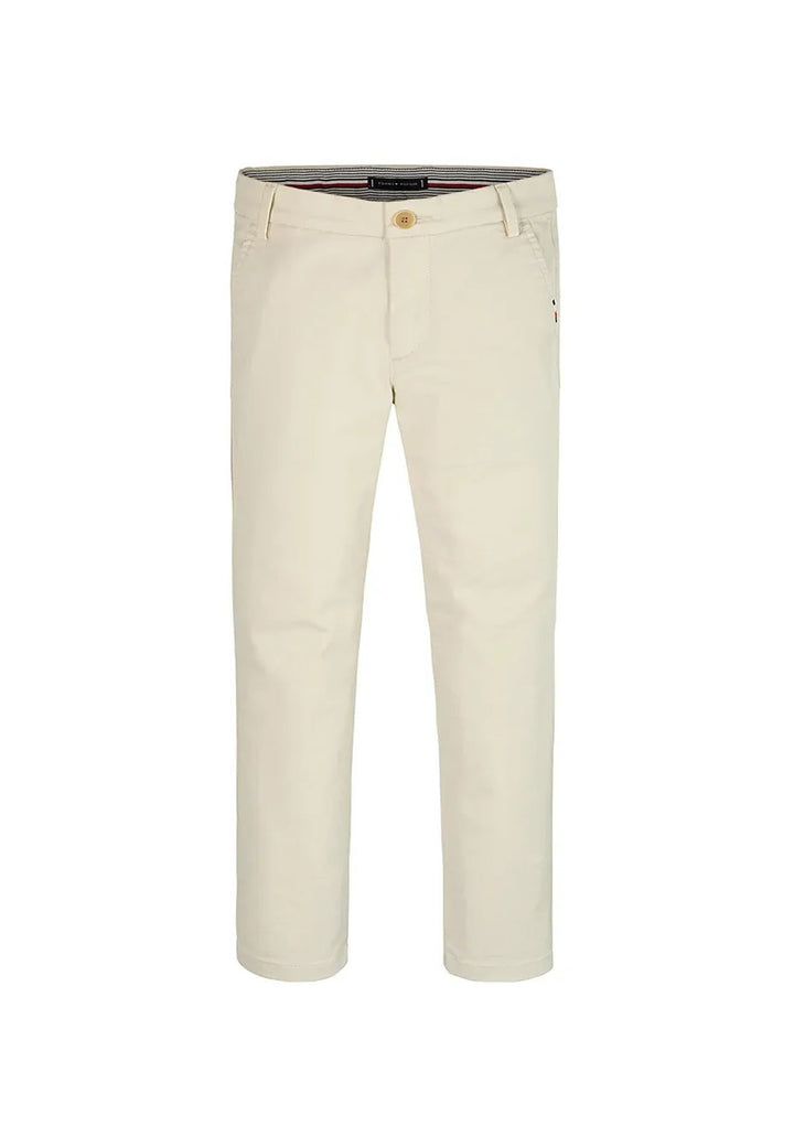 Pantalone bambino Tommy Hilfiger beige in cotone