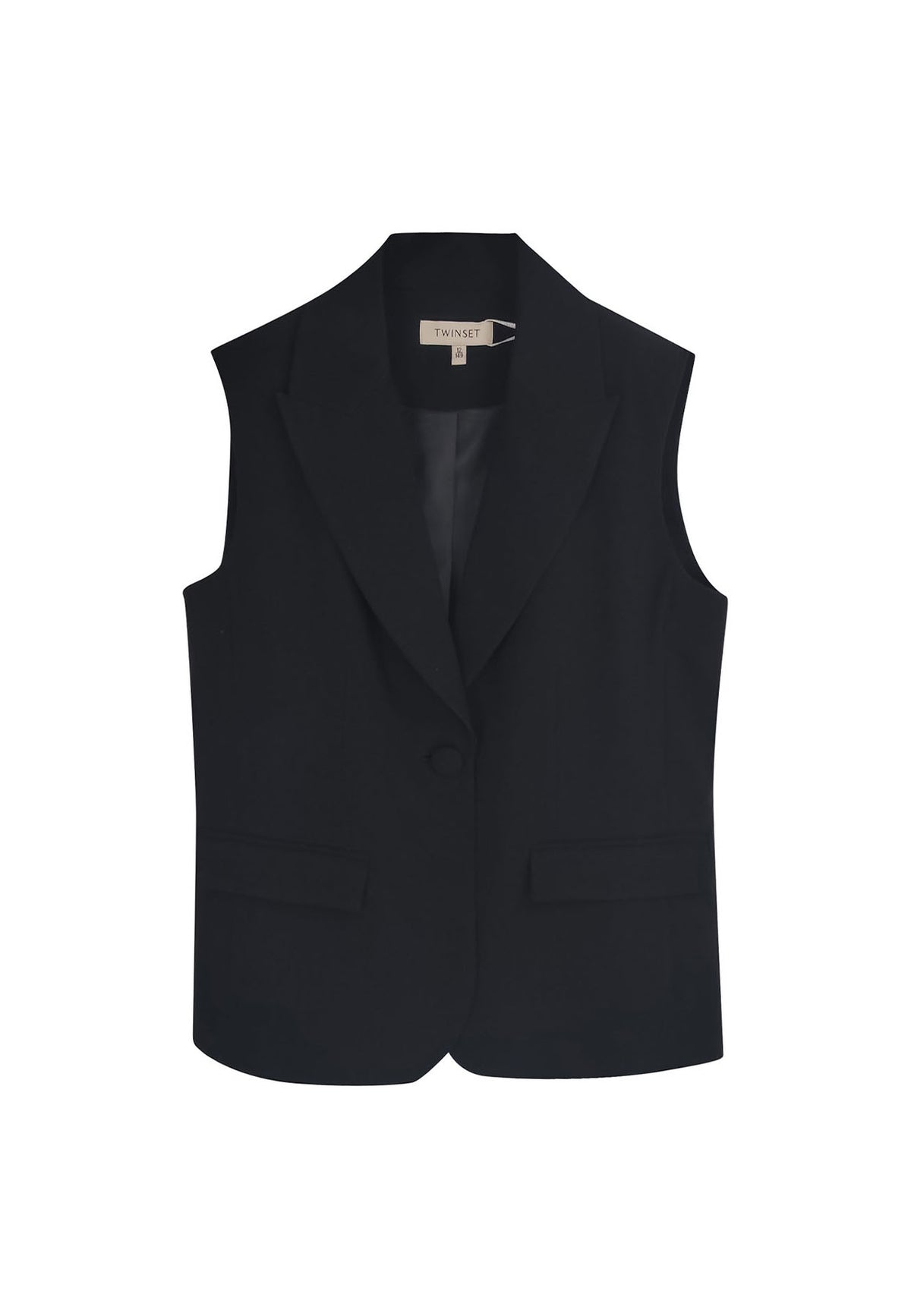 Gilet bambina Twinset nero in misto viscosa