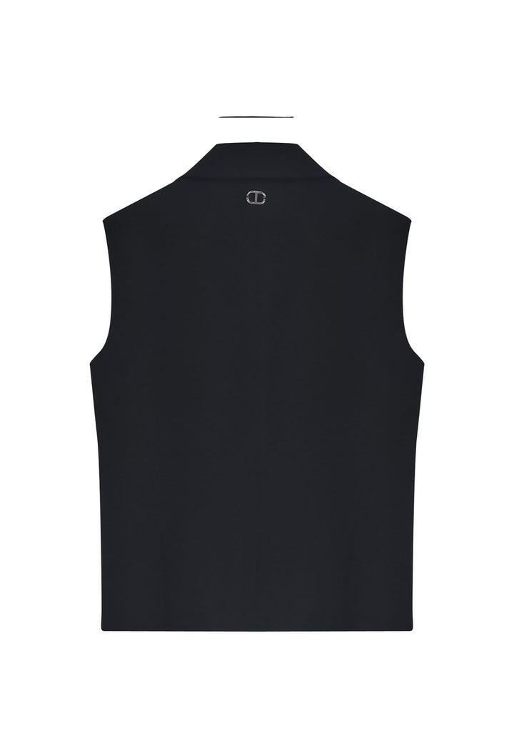 Gilet bambina Twinset nero in misto viscosa