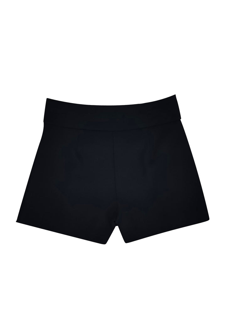 Shorts bambina Twinset neri in misto viscosa
