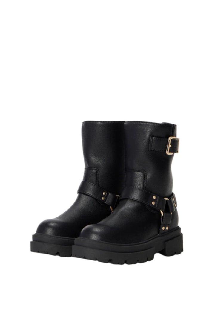 Stivaletto bambina Twinset nero effetto pelle