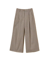 Pantalone bambina Twinset cammello in pied de poule