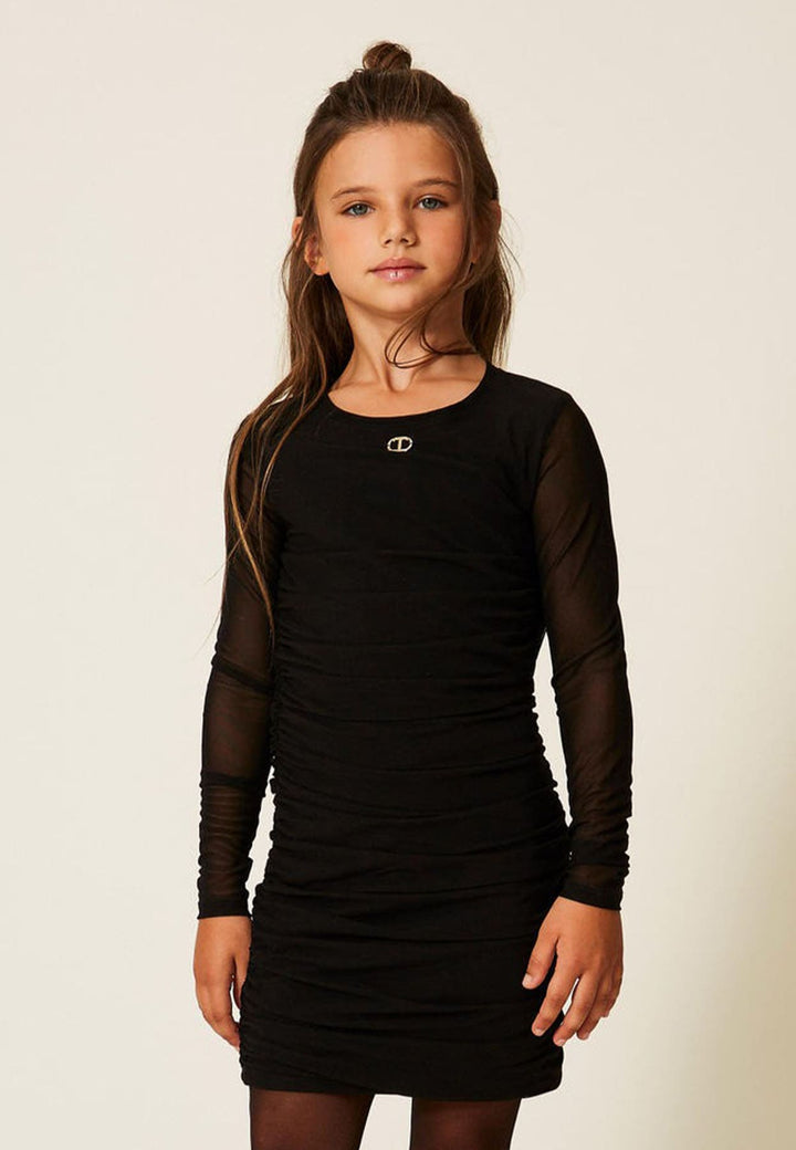 Vestito bambina Twinset nero in tulle