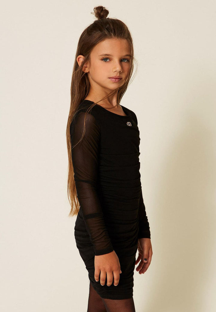 Vestito bambina Twinset nero in tulle