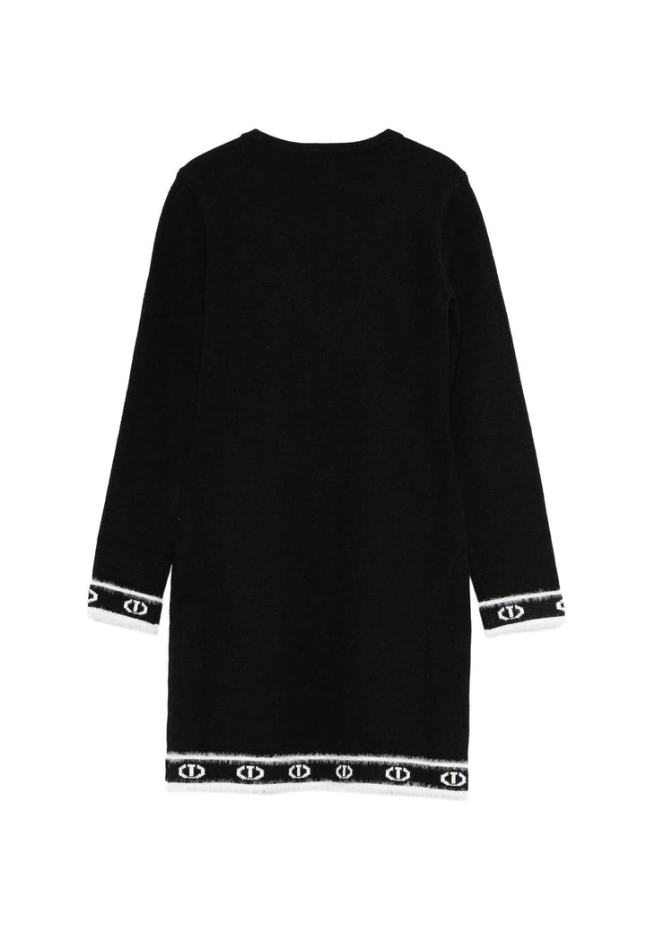 Vestito bambina Twinset nero in maglia