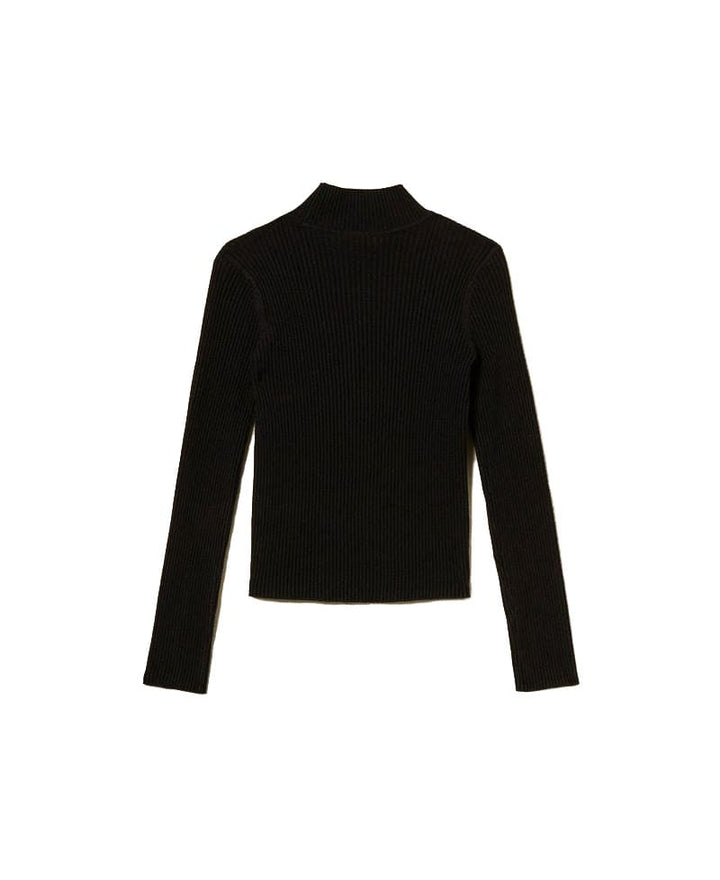 Maglia bambina Twinset nera in misto viscosa