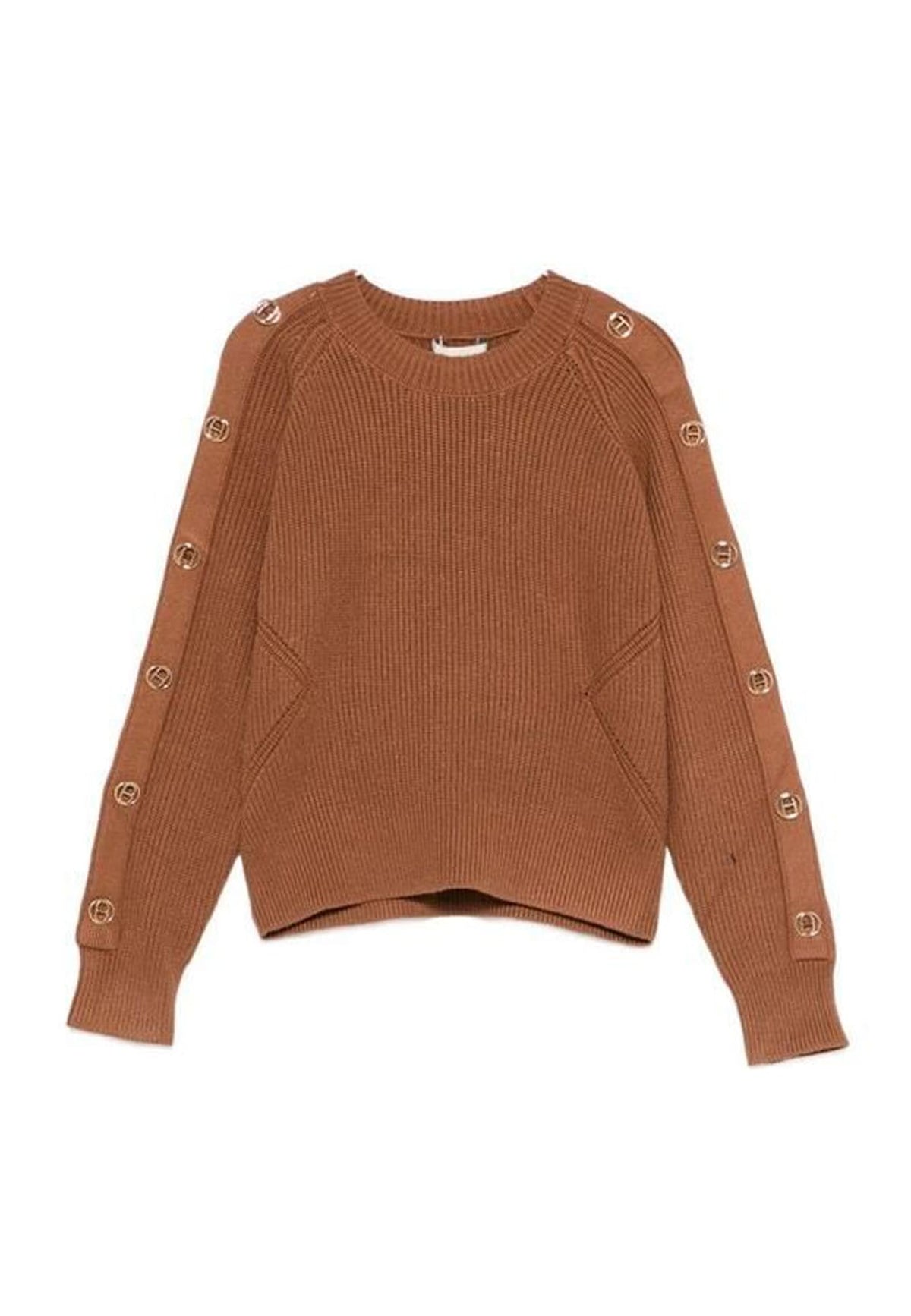 Maglia bambina Twinset cammello in misto viscosa