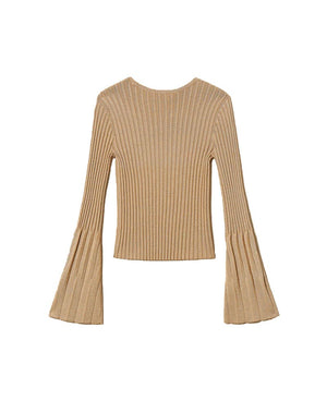 Maglia bambina Twinset oro in misto viscosa