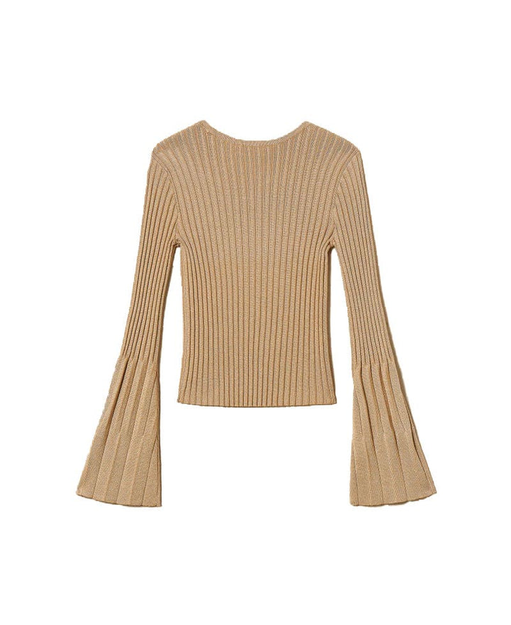 Maglia bambina Twinset oro in misto viscosa