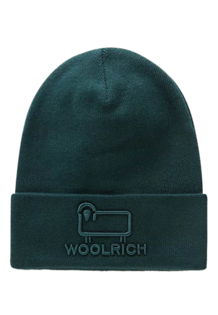 Cappello bambino Woolrich kids verde in misto lana