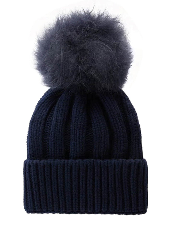 Cappello bambina Woolrich kids melton blue in lana