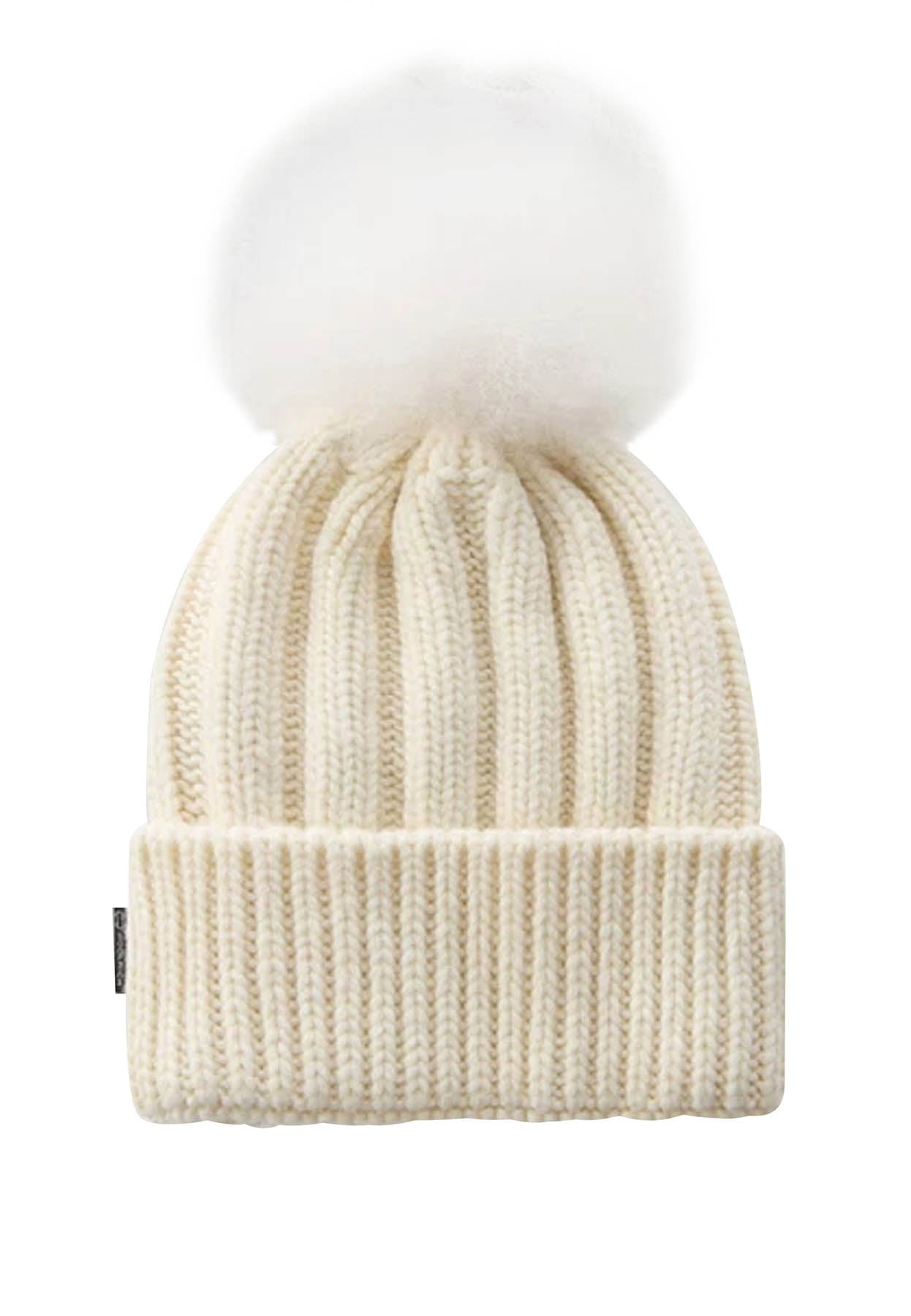 Cappello bambina Woolrich kids bianco in lana