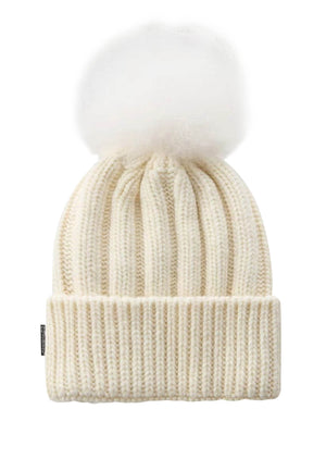 Cappello bambina Woolrich kids bianco in lana