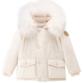 Giubbino neonato Woolrich kids My First Parka milky cream in tessuto idrorepellente | ViaMonte Shop