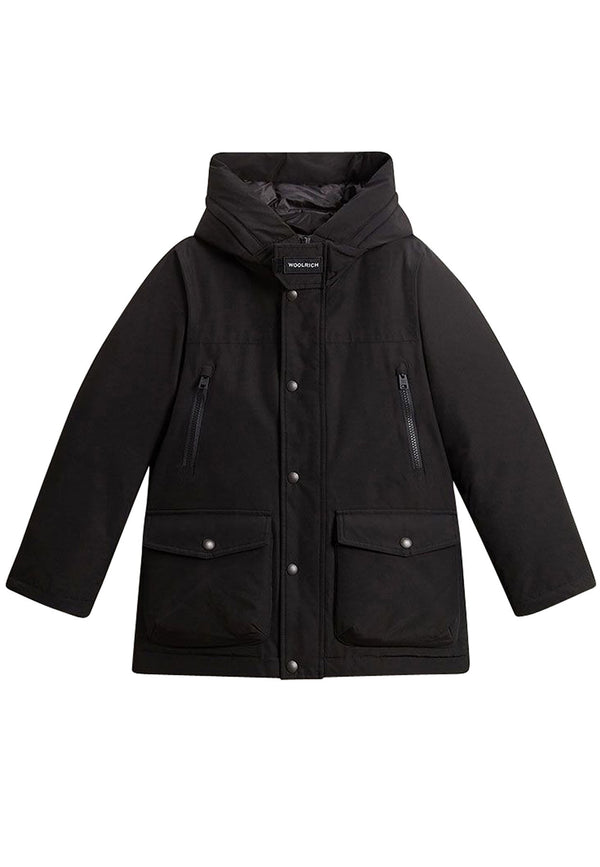 Giubbino bambino Woolrich kids New Arctic Parka Bering sea in tessuto Ramar