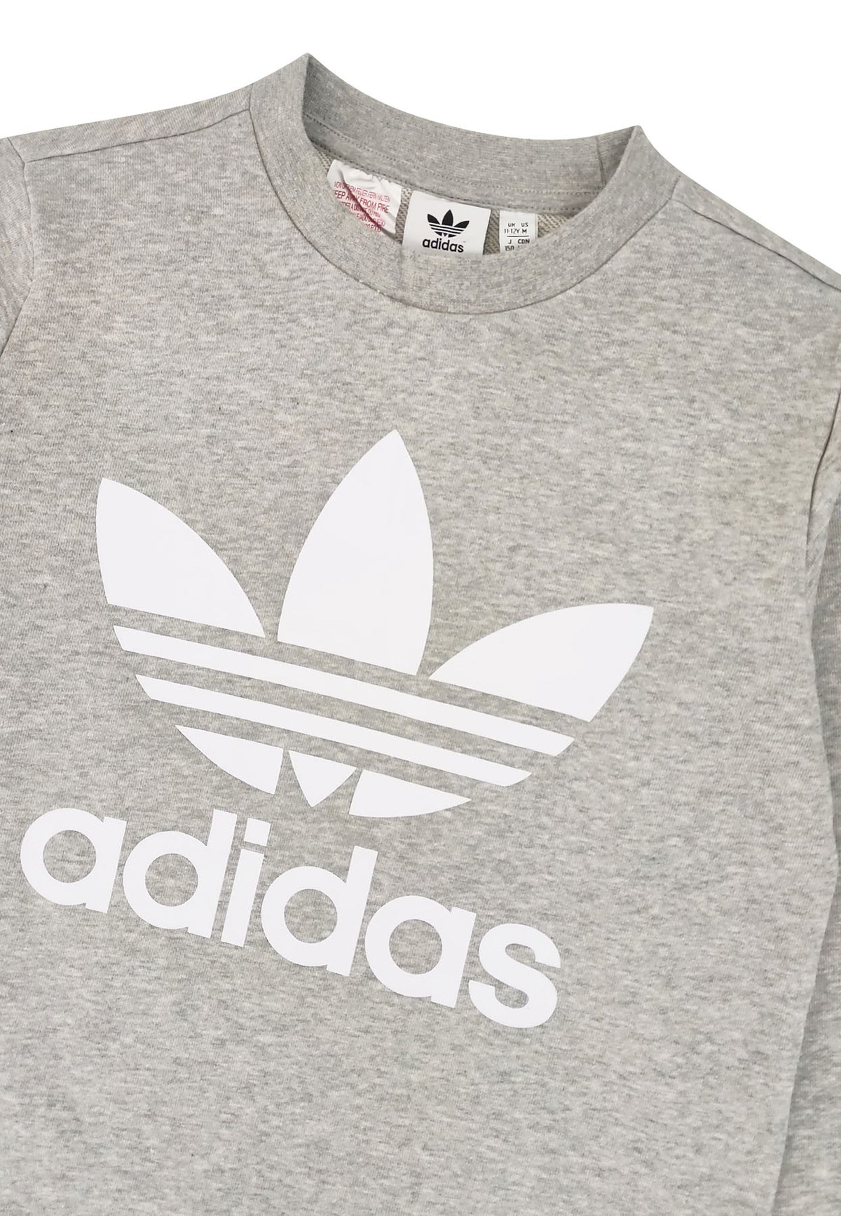 Felpa bambino Adidas grigia in cotone | ViaMonte Shop